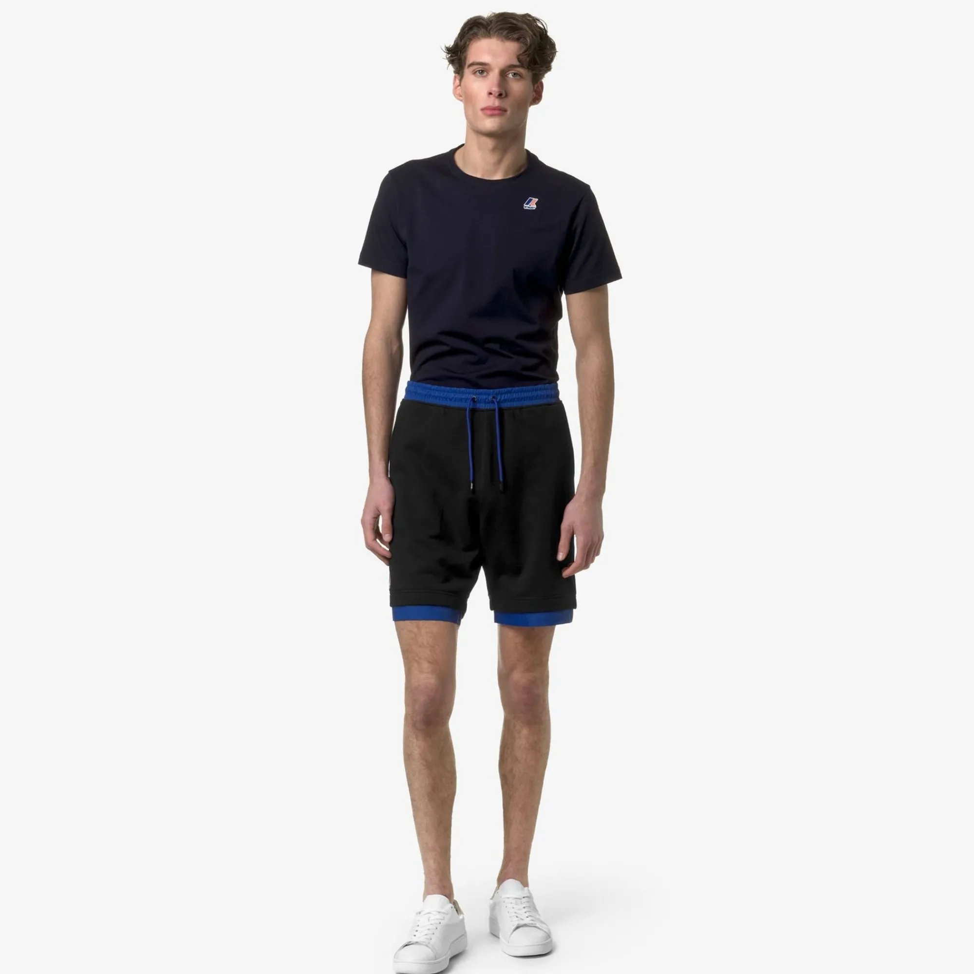 K-WAY Le Vrai Nestor Nylon Pc - Shorts - Sportshorts - Unisex - Black Pure-Blue Royal Marine Store