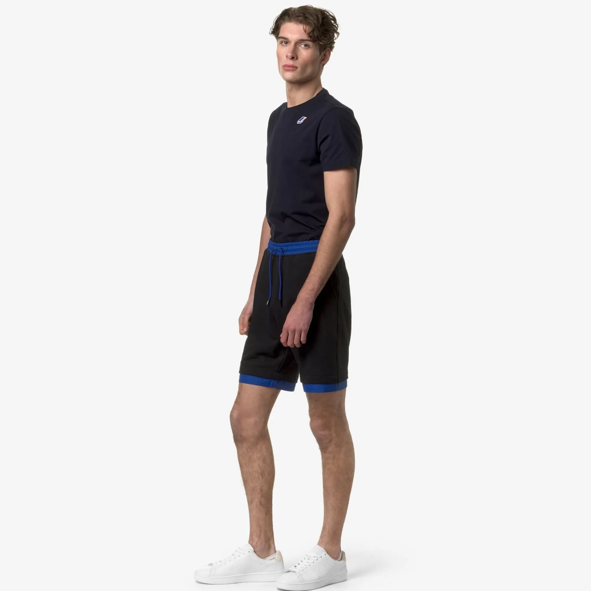 K-WAY Le Vrai Nestor Nylon Pc - Shorts - Sportshorts - Unisex - Black Pure-Blue Royal Marine Store