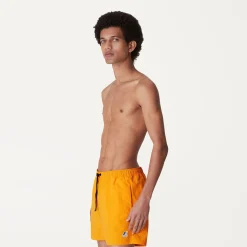K-WAY Le Vrai Olivier - Bathing Suits - Swimming Trunk - Man - Orange Saffron Clearance