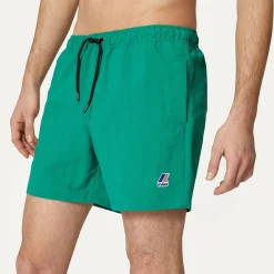 K-WAY Le Vrai Olivier - Bathing Suits - Swimming Trunk - Man - Green Cheap