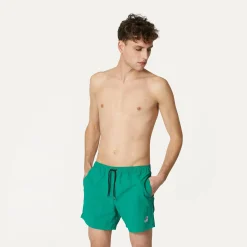 K-WAY Le Vrai Olivier - Bathing Suits - Swimming Trunk - Man - Green Cheap