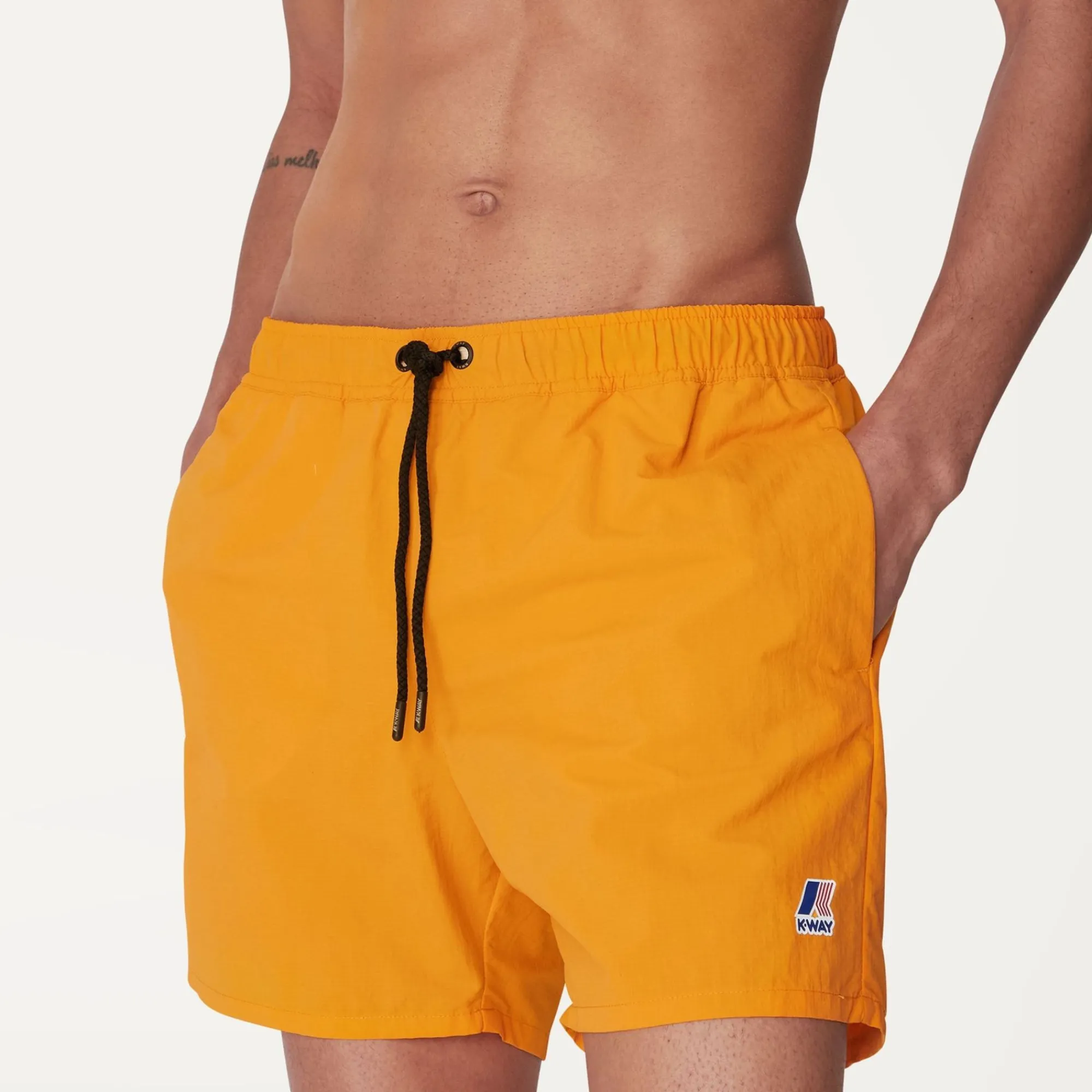 K-WAY Le Vrai Olivier - Bathing Suits - Swimming Trunk - Man - Orange Saffron Sale