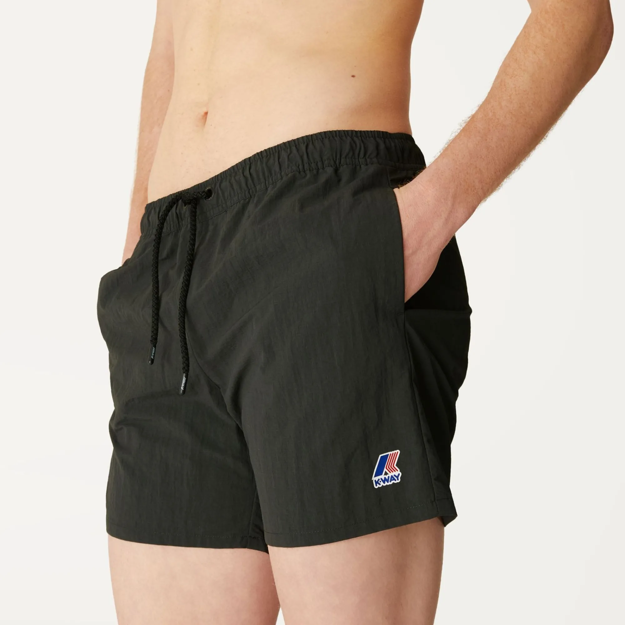 K-WAY Le Vrai Olivier - Bathing Suits - Swimming Trunk - Man - Black Torba Best Sale