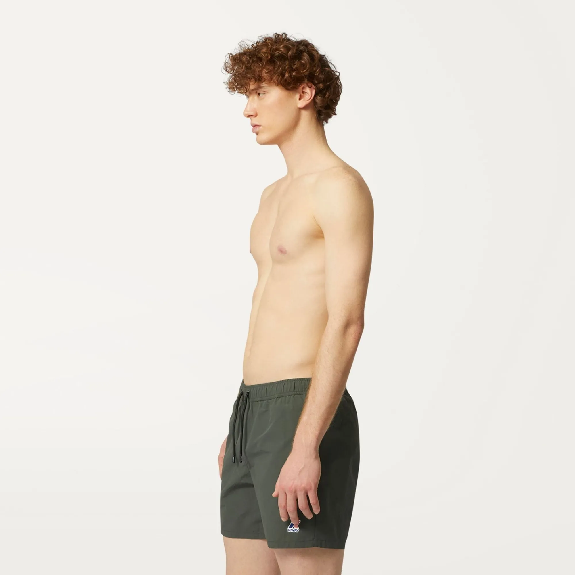 K-WAY Le Vrai Olivier - Bathing Suits - Swimming Trunk - Man - Green Blackish Flash Sale