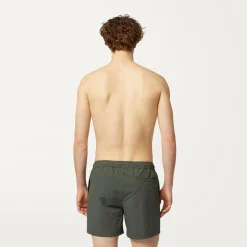 K-WAY Le Vrai Olivier - Bathing Suits - Swimming Trunk - Man - Green Blackish Flash Sale