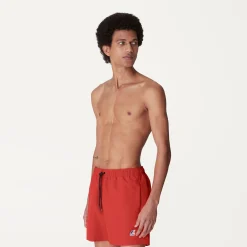 K-WAY Le Vrai Olivier - Bathing Suits - Swimming Trunk - Man - Red Papavero Fashion