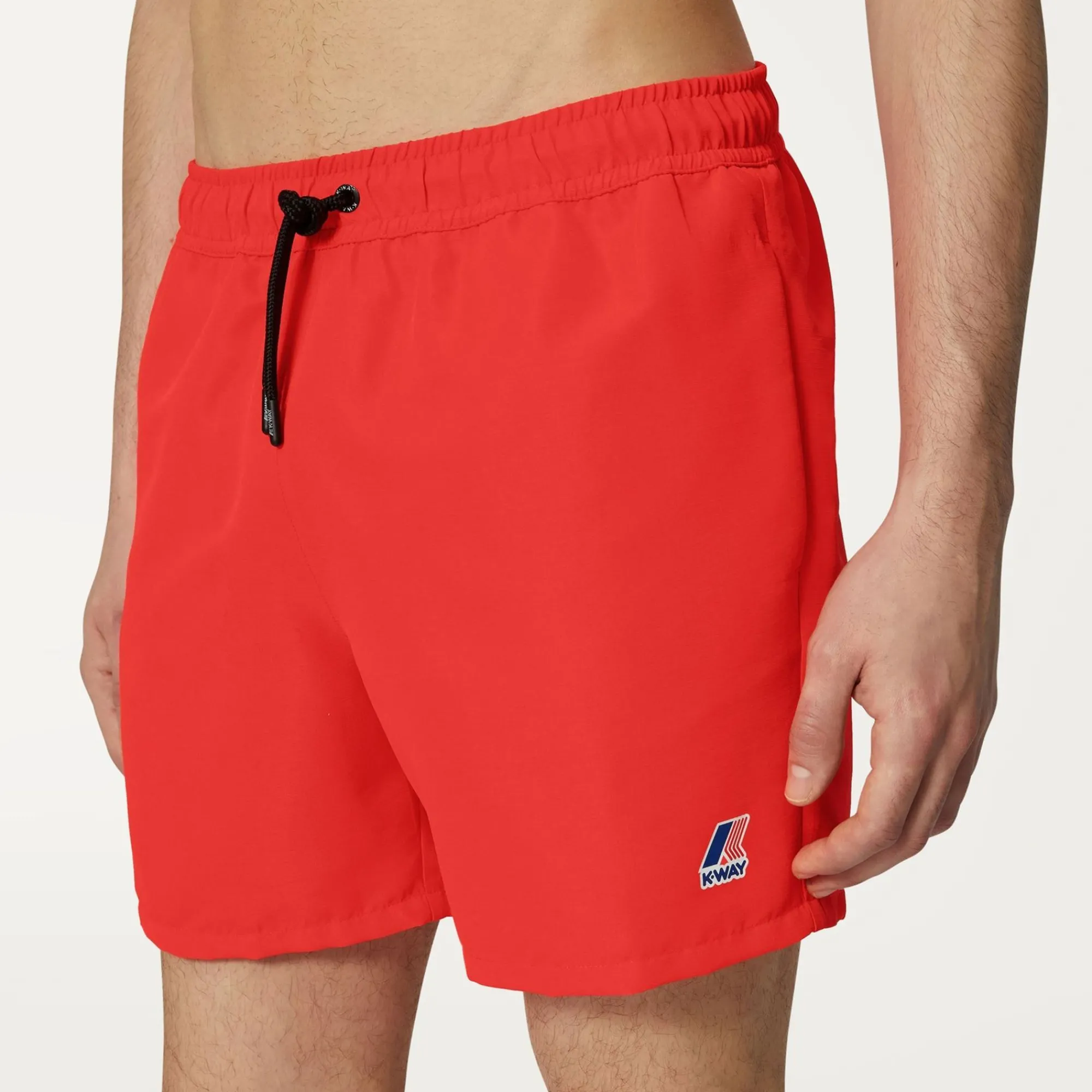 K-WAY Le Vrai Olivier Fluo - Bathing Suits - Swimming Trunk - Man - Red Papavero Flash Sale