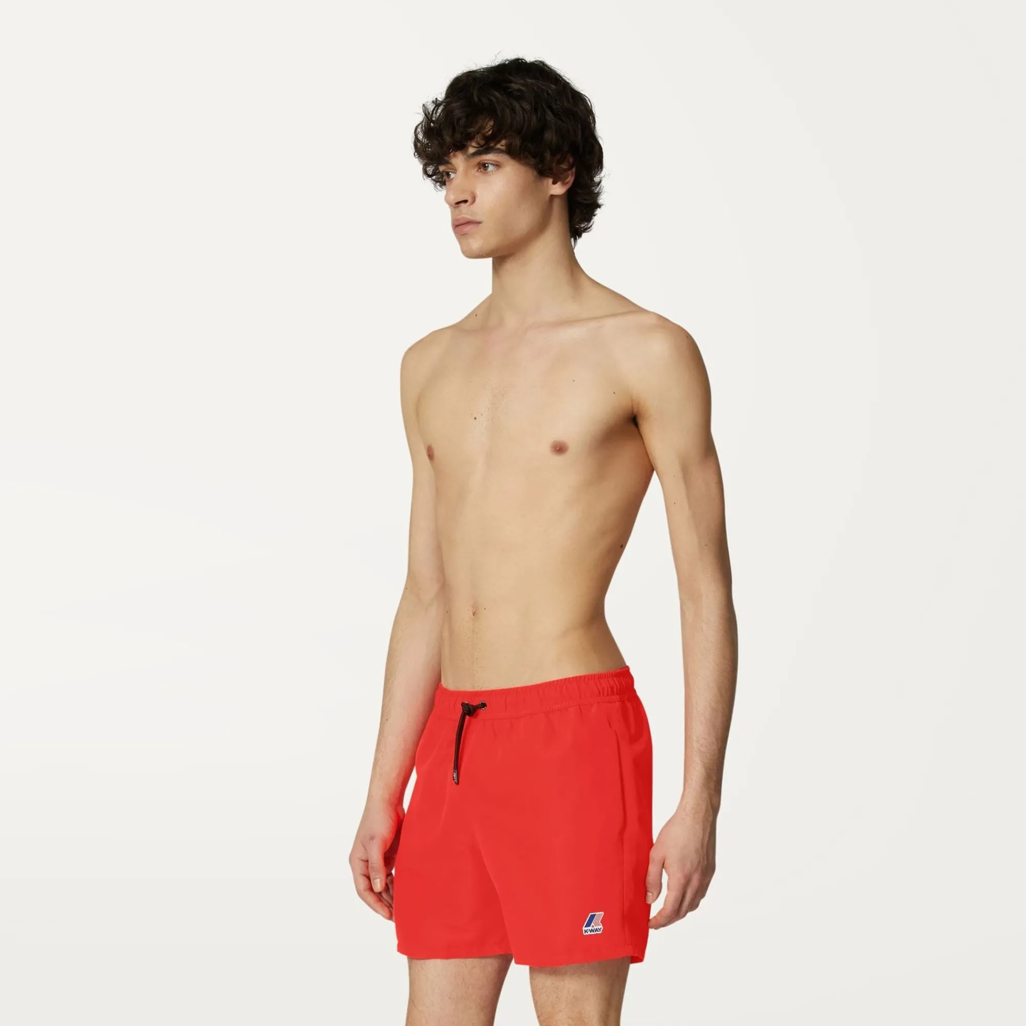 K-WAY Le Vrai Olivier Fluo - Bathing Suits - Swimming Trunk - Man - Red Papavero Flash Sale