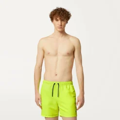 K-WAY Le Vrai Olivier Fluo - Bathing Suits - Swimming Trunk - Man - Yellow Soleil Clearance