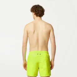 K-WAY Le Vrai Olivier Fluo - Bathing Suits - Swimming Trunk - Man - Yellow Soleil Clearance