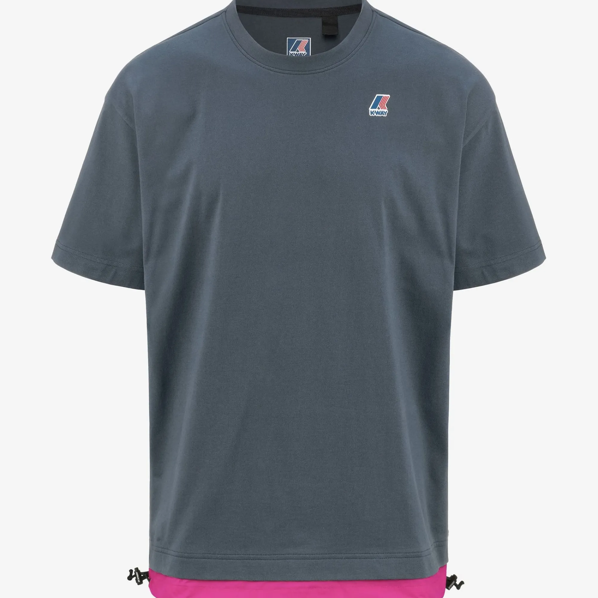 K-WAY Le Vrai Serille Nylon Pc - T-Shirtstop - T-Shirt - Unisex - Grey Everest-Pink Intense Outlet