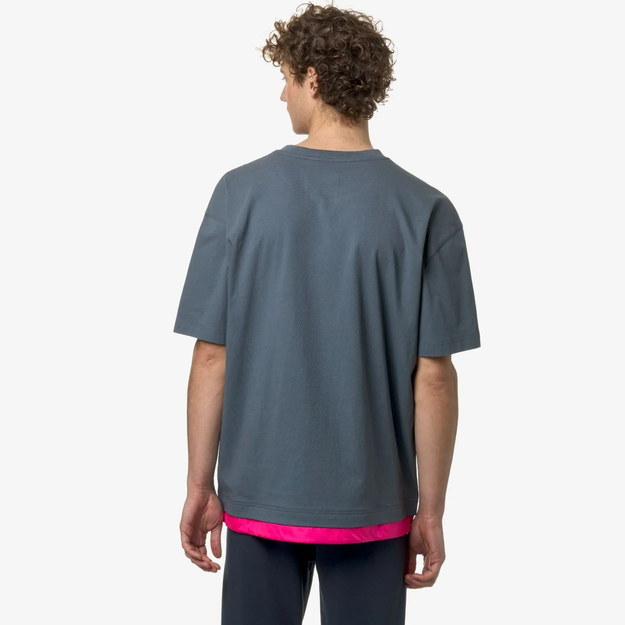K-WAY Le Vrai Serille Nylon Pc - T-Shirtstop - T-Shirt - Unisex - Grey Everest-Pink Intense Outlet
