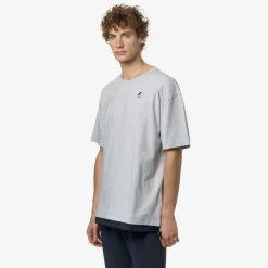K-WAY Le Vrai Serille Nylon Pc - T-Shirtstop - T-Shirt - Unisex - Grey Lt-Blue Depth Store