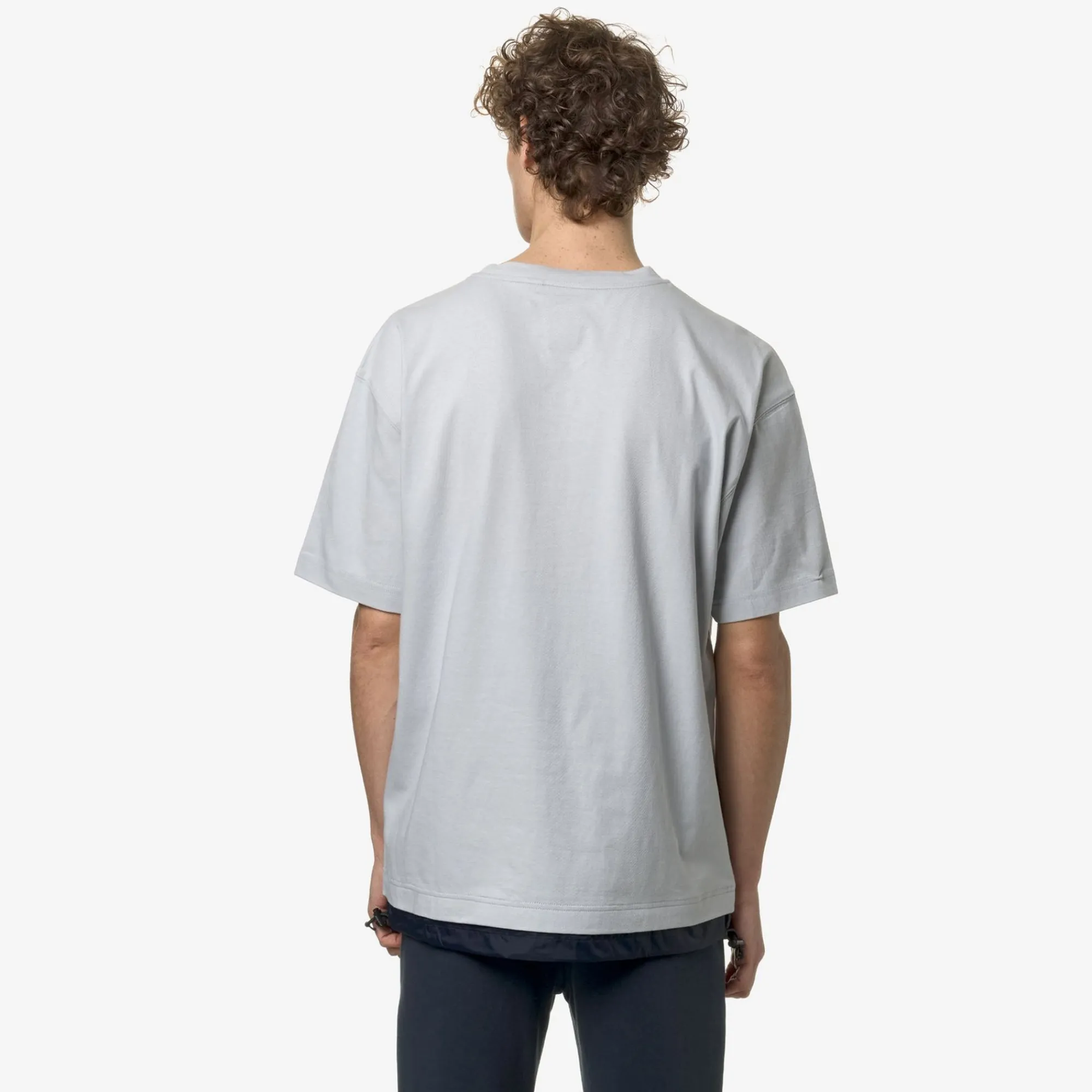 K-WAY Le Vrai Serille Nylon Pc - T-Shirtstop - T-Shirt - Unisex - Grey Lt-Blue Depth Store