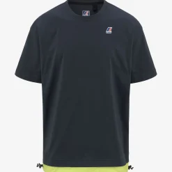 K-WAY Le Vrai Serille Nylon Pc - T-Shirtstop - T-Shirt - Unisex - Blue Depth-Green Celery Best