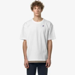 K-WAY Le Vrai Serille Nylon Pc - T-Shirtstop - T-Shirt - Unisex - White-Beige Taupe Shop