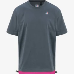 K-WAY Le Vrai Serille Nylon Pc - T-Shirtstop - T-Shirt - Unisex - Grey Everest-Pink Intense Hot