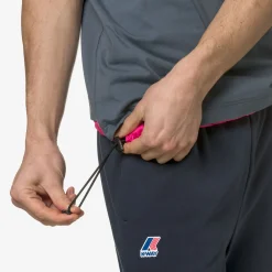 K-WAY Le Vrai Serille Nylon Pc - T-Shirtstop - T-Shirt - Unisex - Grey Everest-Pink Intense Hot