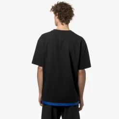 K-WAY Le Vrai Serille Nylon Pc - T-Shirtstop - T-Shirt - Unisex - Black Pure-Blue Royal Marine Cheap