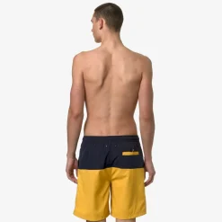 K-WAY Lenon - Bathing Suits - Swimming Trunk - Man - Blue D-Yellow M Online