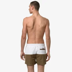 K-WAY Leslie - Bathing Suits - Swimming Trunk - Man - White-Brown C Store