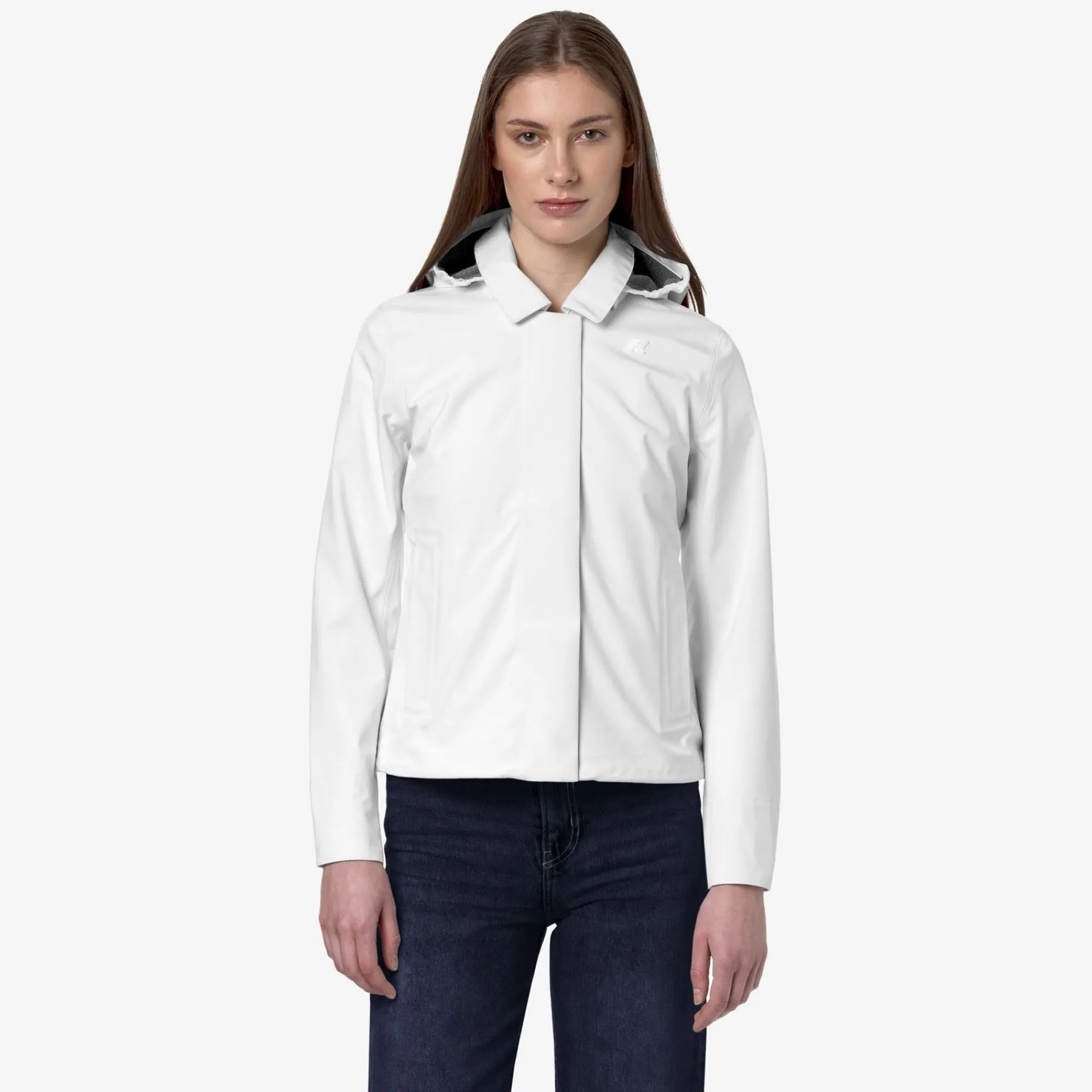 K-WAY Lilla Bonded Jersey - Jackets - Short - Woman - White Cheap