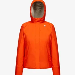 K-WAY Lily Micro Ripstop Marmotta - Jackets - Short - Woman - Orange P-Grey B Flash Sale