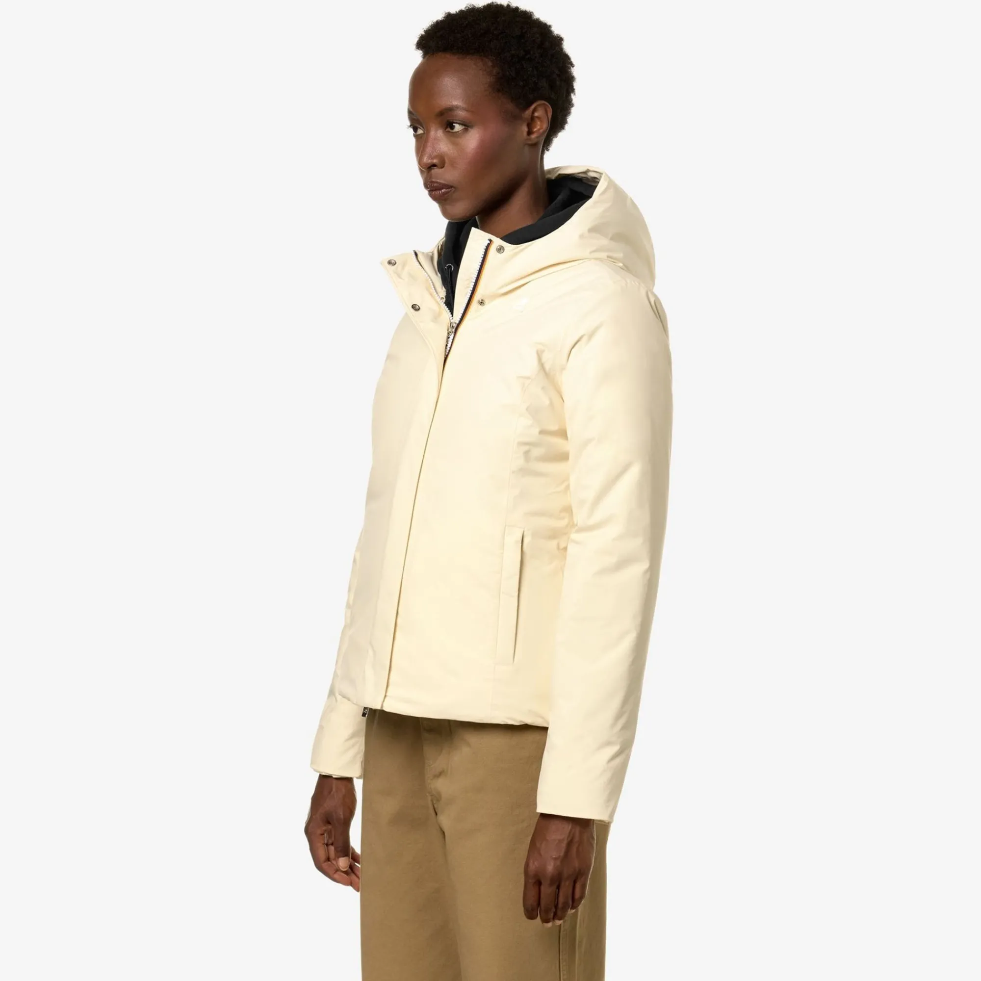 K-WAY Lily Micro Ripstop Marmotta - Jackets - Short - Woman - Beige E-Grey B New