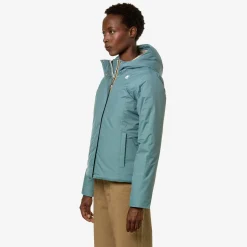 K-WAY Lily Micro Ripstop Marmotta - Jackets - Short - Woman - Green A-Grey B Best