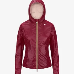 K-WAY Lily Plus.2 Reversible - Jackets - Short - Woman - Pink Gardenia-Red Dk Discount