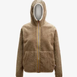 K-WAY Lily Polar Reversible - Fleece - Jacket - Woman - White Milk-Beige Taupe Best Sale