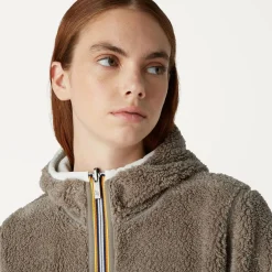 K-WAY Lily Polar Reversible - Fleece - Jacket - Woman - White Milk-Beige Taupe Best Sale