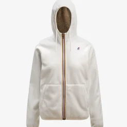 K-WAY Lily Polar Reversible - Fleece - Jacket - Woman - White Milk-Beige Taupe Clearance