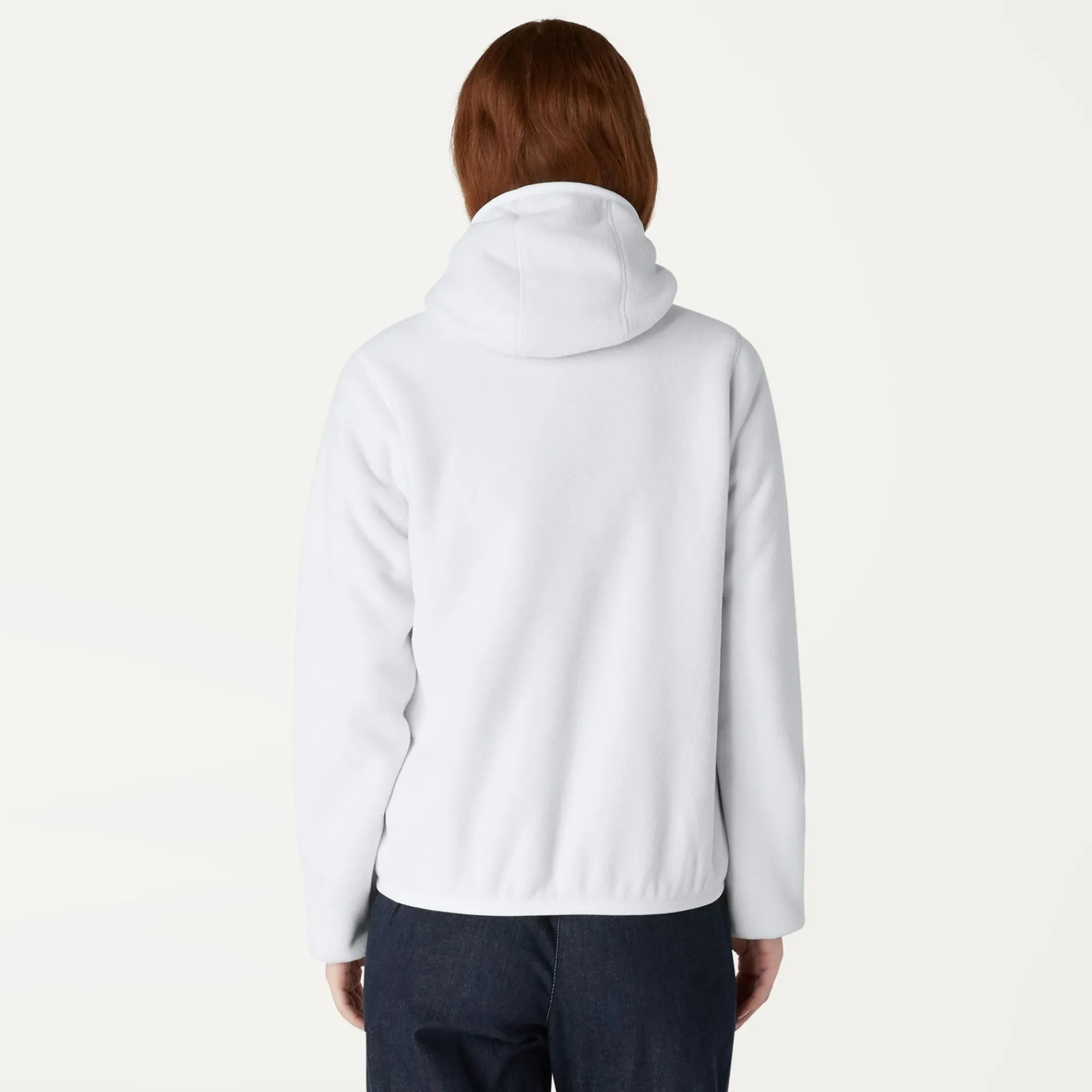 K-WAY Lily Polar Reversible - Fleece - Jacket - Woman - White Milk-Beige Taupe Clearance