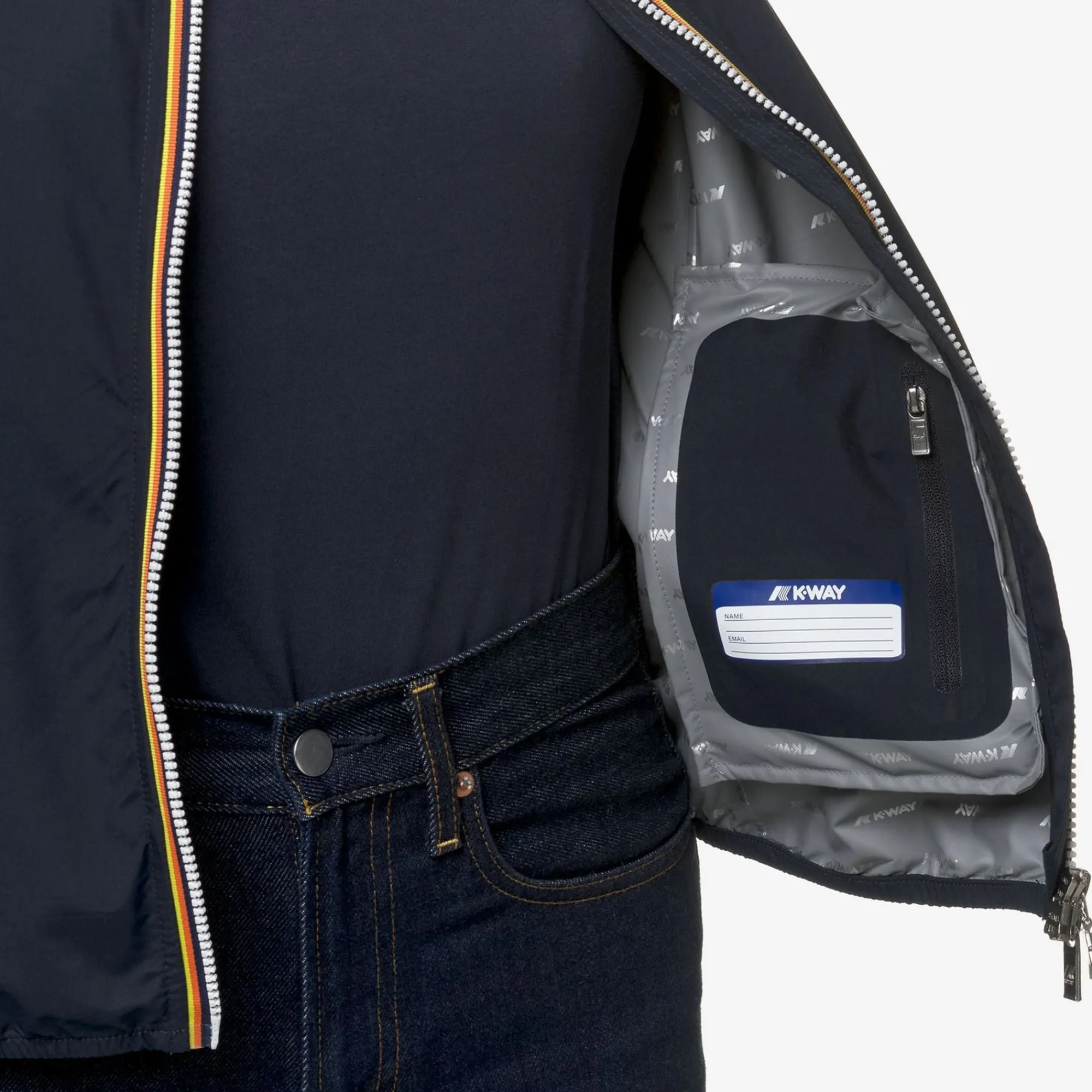 K-WAY Lily Stretch Dot - Jackets - Short - Woman - Blue Depth Clearance