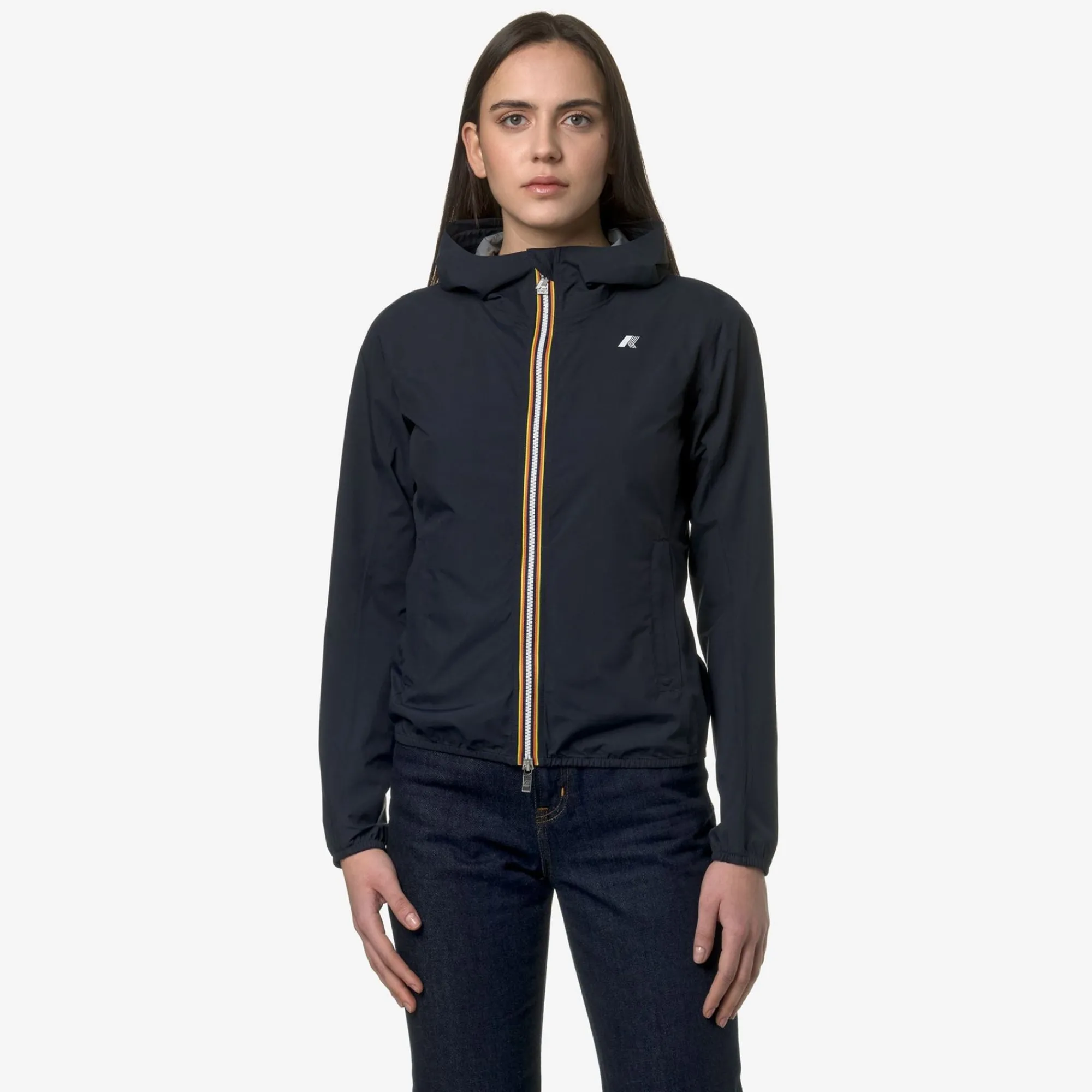 K-WAY Lily Stretch Dot - Jackets - Short - Woman - Blue Depth Clearance