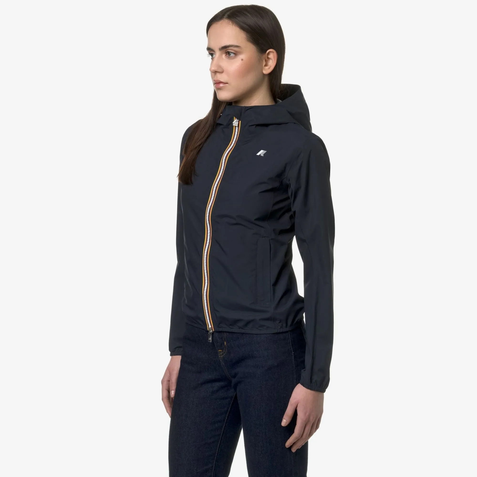 K-WAY Lily Stretch Dot - Jackets - Short - Woman - Blue Depth Clearance