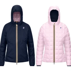 K-WAY Lily Thermo Plus.2 Reversible - Jackets - Short - Woman - Blue Depth-Pink Soft Lilla Hot