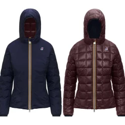 K-WAY Lily Thermo Plus.2 Reversible - Jackets - Short - Woman - Blue Depth-Brown Blackened Best
