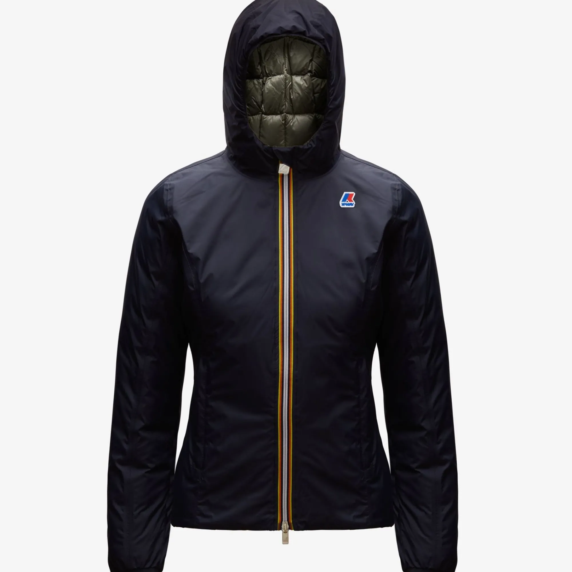 K-WAY Lily Thermo Plus.2 Reversible - Jackets - Short - Woman - Blue Depth-Black Torba Clearance