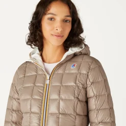 K-WAY Lily Thermo Plus.2 Reversible - Jackets - Short - Woman - White Milk-Beige Taupe Store