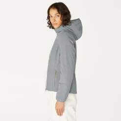 K-WAY Lily Warm Reversible - Jackets - Short - Woman - Grey Md Steel-Pink Dafne Hot