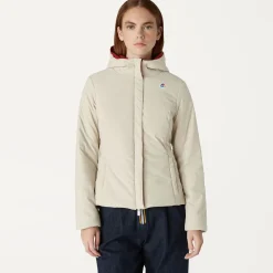 K-WAY Lily Warm Reversible - Jackets - Short - Woman - Red Dk Tomato-Beige Grey Best