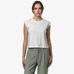 K-WAY Limmy - T-Shirtstop - Top - Woman - White Outlet