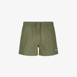K-WAY Loiret - Bathing Suits - Swimming Trunk - Man - Green Stripes Outlet