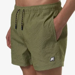 K-WAY Loiret - Bathing Suits - Swimming Trunk - Man - Green Stripes Outlet