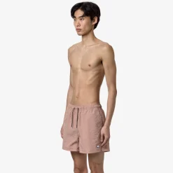 K-WAY Loiret - Bathing Suits - Swimming Trunk - Man - Pink Stripes Hot