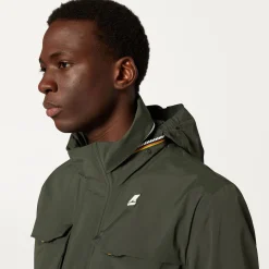 K-WAY Manphy Stretch Nylon Jersey - Jackets - Short - Man - Green Blackish Store