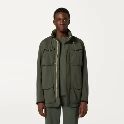 K-WAY Manphy Stretch Nylon Jersey - Jackets - Short - Man - Green Blackish Store