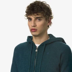 K-WAY Marcy Lambswool - Knitwear - Jacket - Man - Green Petrol Discount